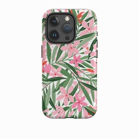 Enhanced Comfort Rugged Surface Build iPhone Tough Case - Oleandro Pattern By Madalina Andronic