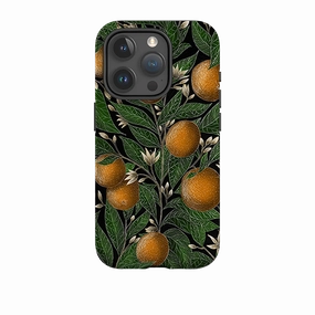 iPhone Tough Case - Orange By Catherine Rowe Sleek Texture hybrid design