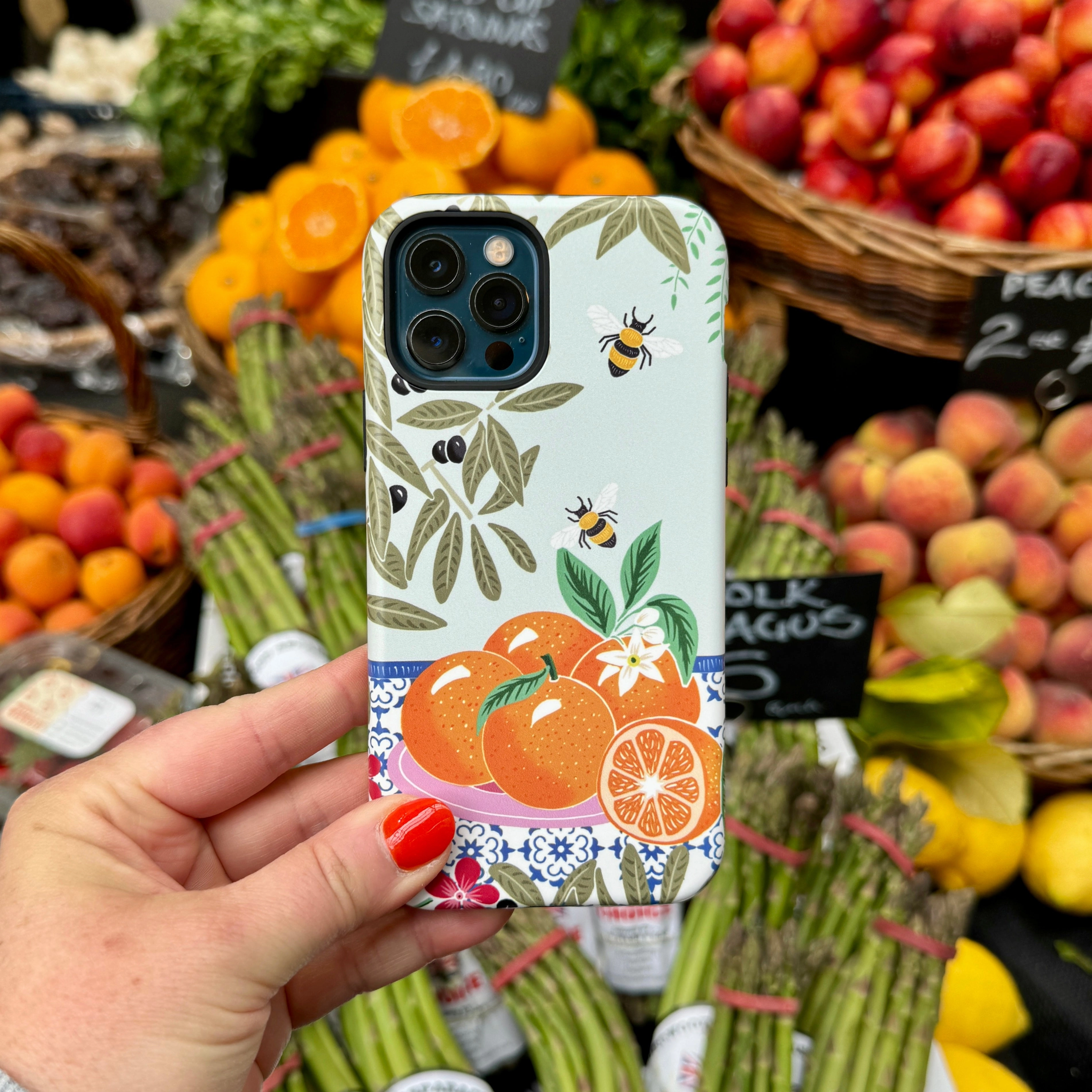 Soft Touch Portable Shield iPhone Tough Case - Oranges By Kate Heiss