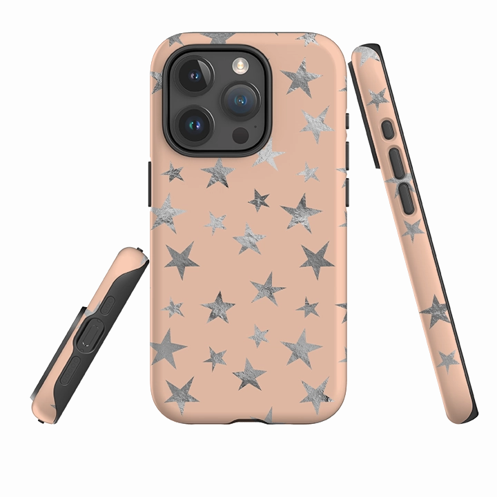 iPhone Tough Case - Pale and Silver Stars Comfort Accessory