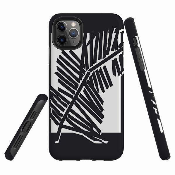 iPhone Tough Case - Palm Moon Silhouette By Kitty Joseph Shock absorption