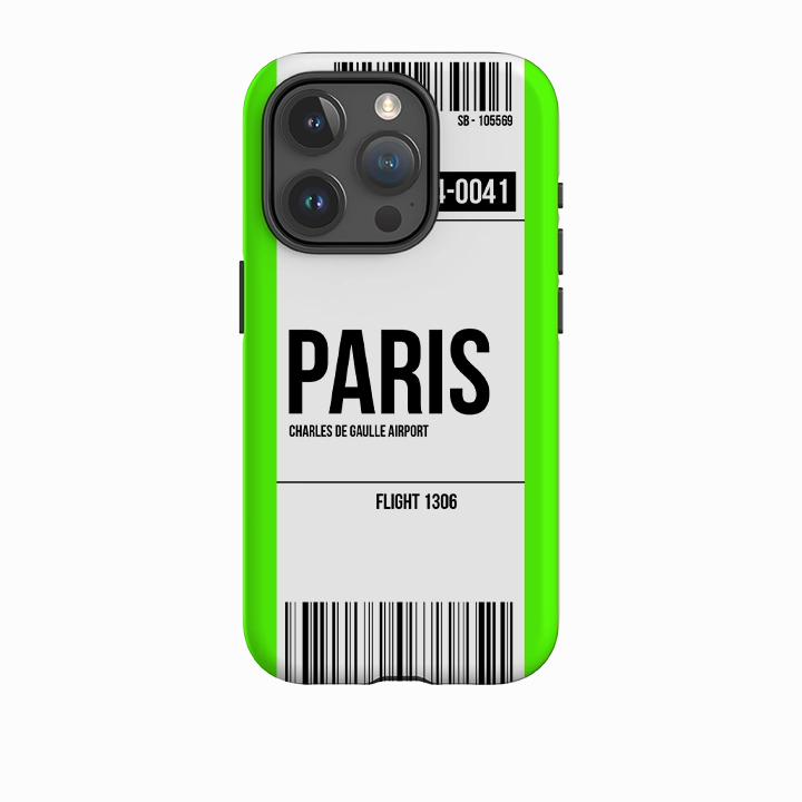 Cushioned Edge Protective Form iPhone Tough Case - Paris Green