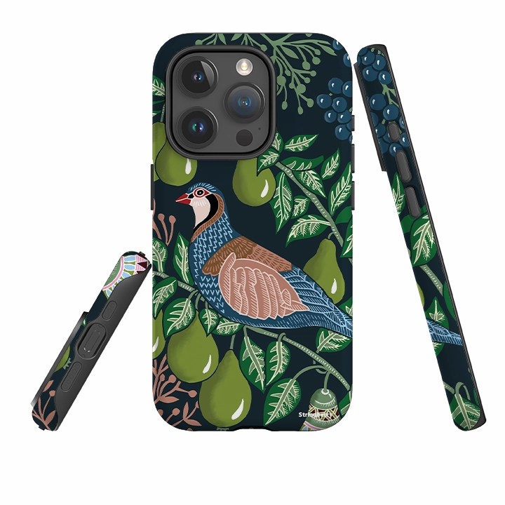 Hybrid Grip iPhone Tough Case - Partridge In Pear Tree By Kate Heiss