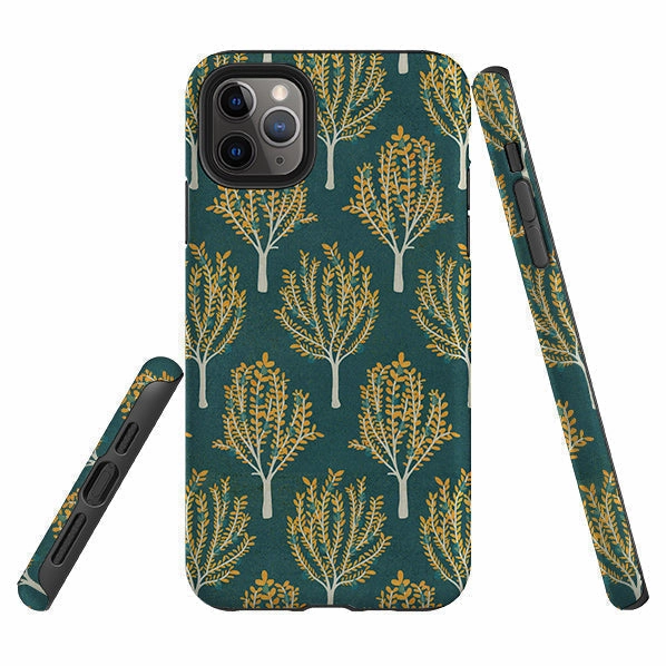 Light Design iPhone Tough Case - Pear Trees Teal By Katherine Quinn
