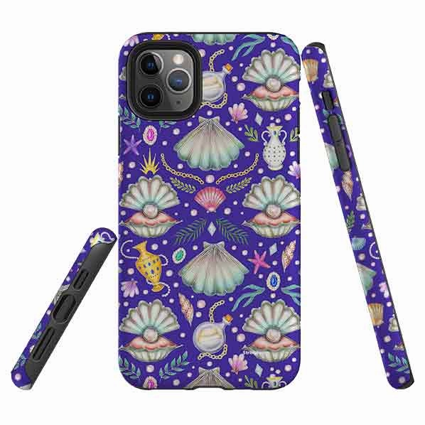 Minimal Form Light Touch iPhone Tough Case - Pearl's Fantasy Indigo By Catherine Rowe