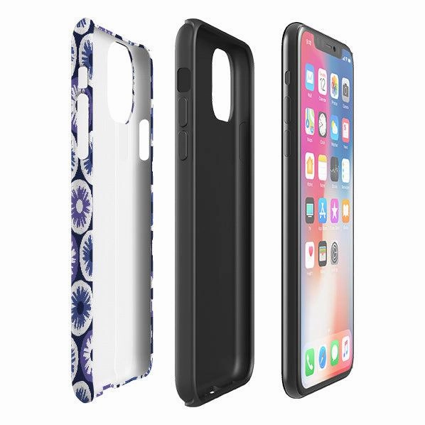 iPhone Tough Case - Penny Flowers Blue By Ali Brookes Fashion Touch