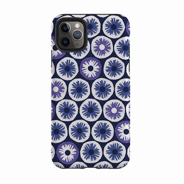Premium Build Tough Frame iPhone Tough Case - Penny Flowers Blue By Ali Brookes
