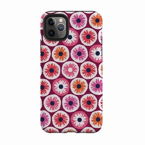 Minimal Texture iPhone Tough Case - Penny Flowers Red By Ali Brookes