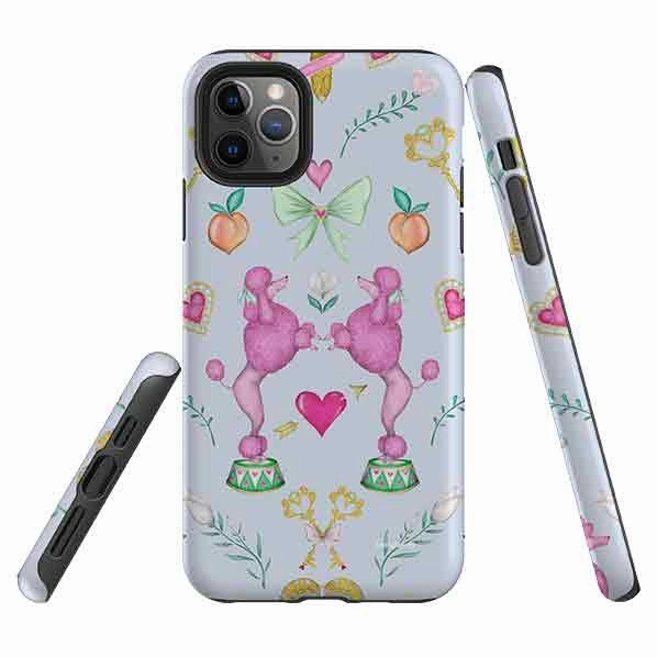 Soft Interior iPhone Tough Case - Pink Poodle Parlour Powder By Catherine Rowe
