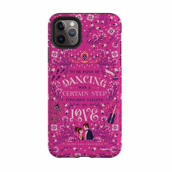 iPhone Tough Case - Pride And Prejudice Pink By Jenny Zemanek Elegant Accent Durable touch