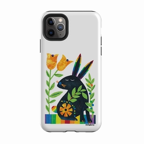 Printed Graphic Minimal Aesthetic iPhone Tough Case - Pride Rabbit By Tracey English