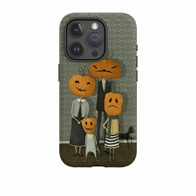 iPhone Tough Case - Pumpkin Family By Maja Lindberg Textured Detail Comfort Edge