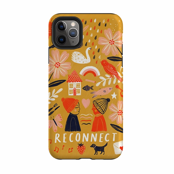 iPhone Tough Case - Reconnect Yellow By Lee Foster Wilson Versatile Accessory Shockproof Edge