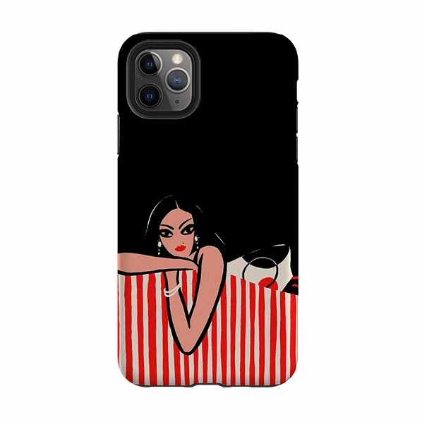 iPhone Tough Case - Red Stripe Sofa Bold Look Water shield