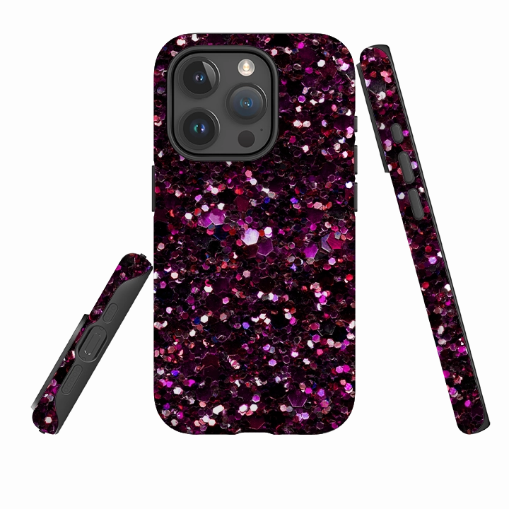 Handheld device Portable Fit iPhone Tough Case - Rubies By Kitty Joseph (case does not glitter)