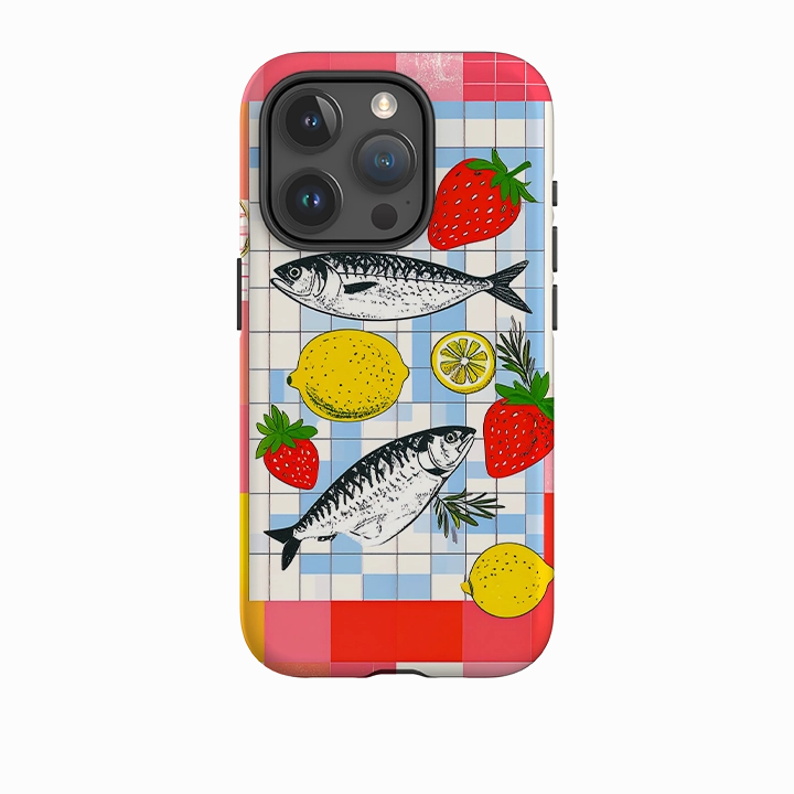 iPhone Tough Case - Sardines For Two Patterned Design