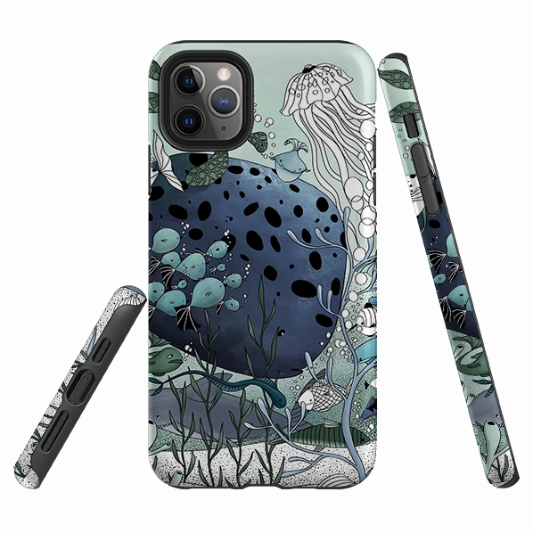Hybrid Build iPhone Tough Case - Sea World By Maja Lindberg