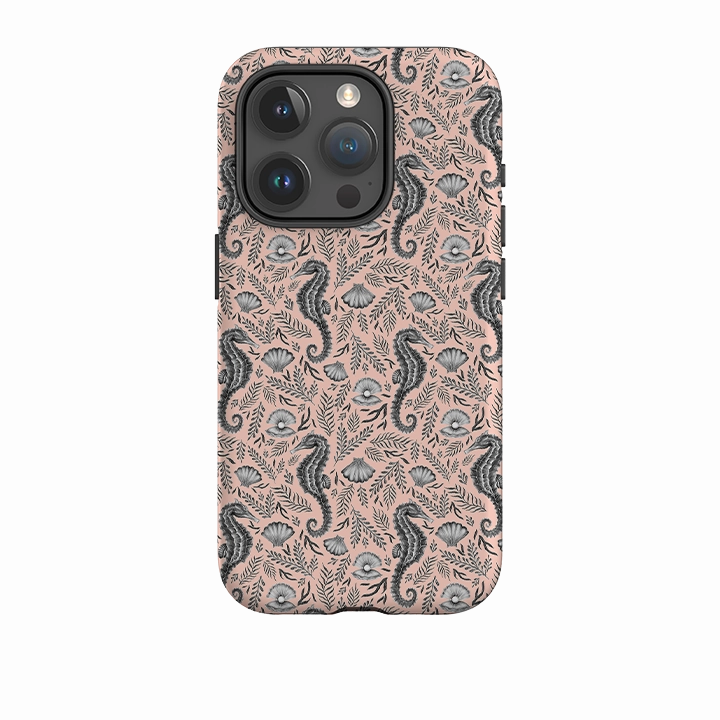 Modern Look iPhone Tough Case - Seahorse Coral By Catherine Rowe