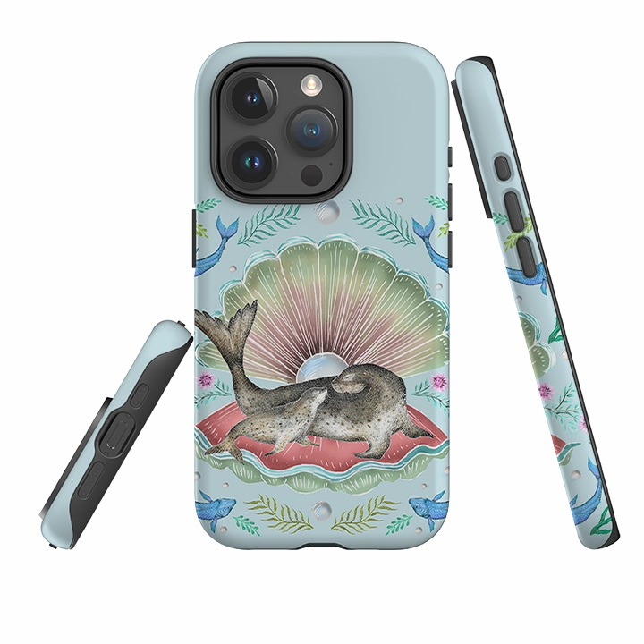 iPhone Tough Case - Seals In Shell By Catherine Rowe Soft Grip Finish Comfort Texture Layer
