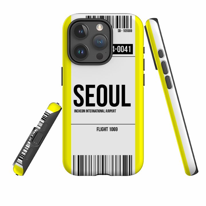 iPhone Tough Case - Seoul Yellow Luxury Layer Texture