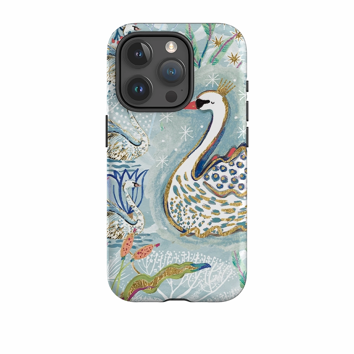 iPhone Tough Case - Seven Swans II By Emma Frances Grant Strong Shell Minimal Pattern Texture