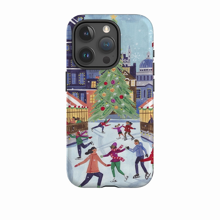 iPhone Tough Case - Skating London By Caroline Bonne Muller Office use Polished Finish Texture