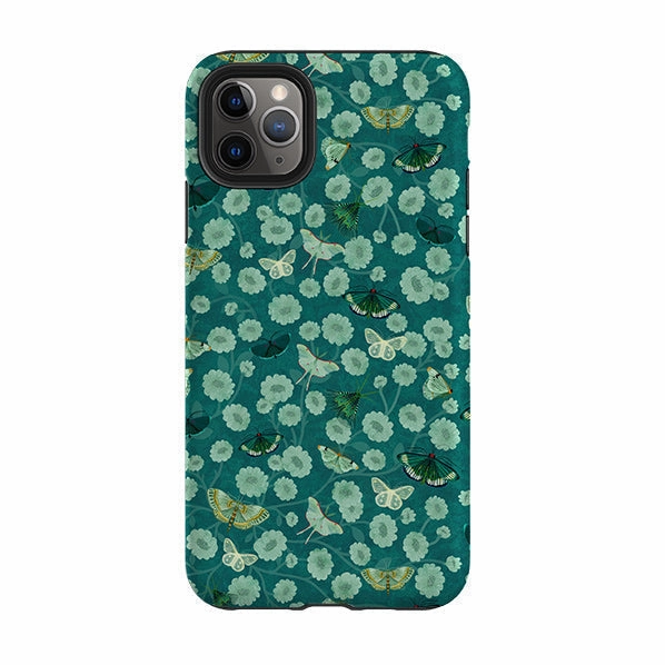 Refined Look Non Slip iPhone Tough Case - Small Moths 2 By Katherine Quinn