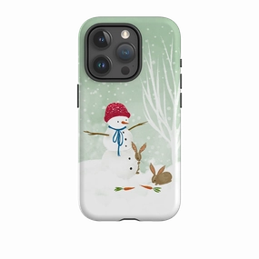 Soft Grip Soft Grip Finish iPhone Tough Case - Snowman By Katherine Quinn