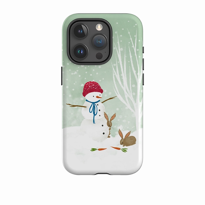 Soft Grip Soft Grip Finish iPhone Tough Case - Snowman By Katherine Quinn