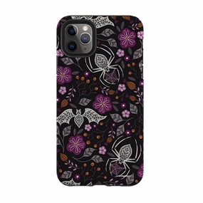 Protective Form Urban Texture iPhone Tough Case - SpiderBat Black By Jenny Zemanek