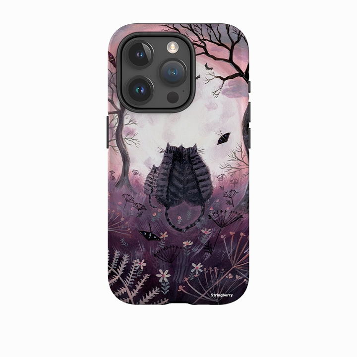iPhone Tough Case - Spooky Cats By Mary Stubberfield Universal Design
