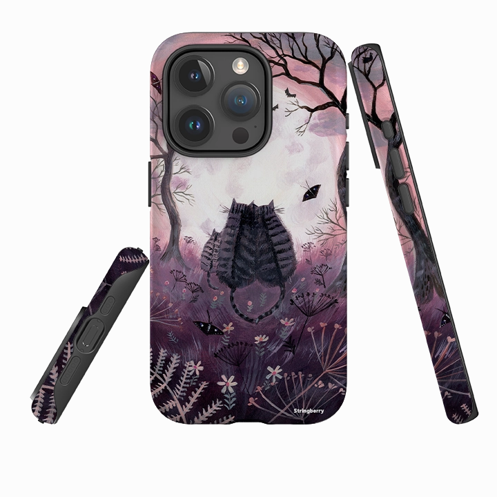 Durable Design iPhone Tough Case - Spooky Cats By Mary Stubberfield