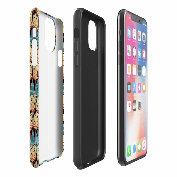 Light Form Hybrid Pattern iPhone Tough Case - Spotty Tulip By Cressida Bell