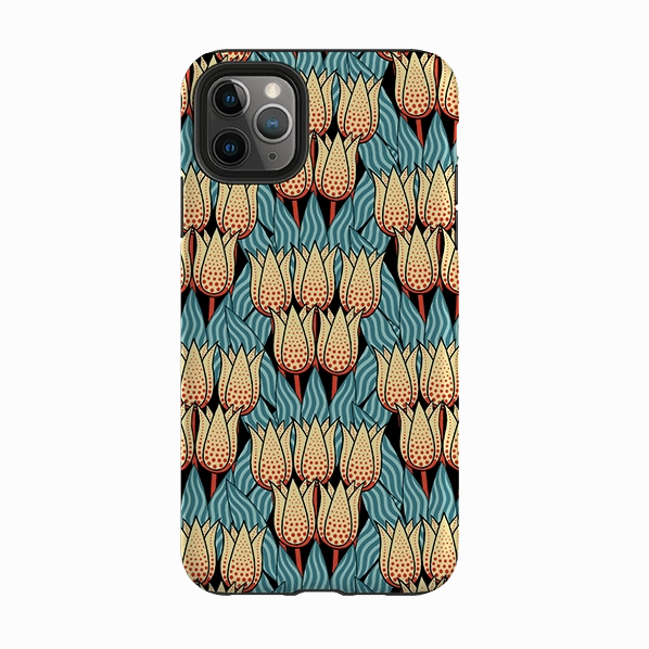 iPhone Tough Case - Spotty Tulip By Cressida Bell Lightweight Frame