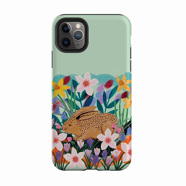 Protective Edge iPhone Tough Case - Spring Bunny By Lee Foster Wilson