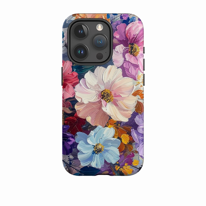 iPhone Tough Case - Summer Floral Bransby Marble Pattern