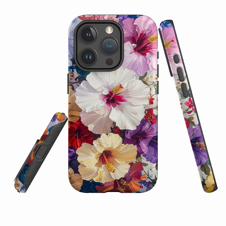 iPhone Tough Case - Summer Floral Britten Matte Design Texture Soft coating