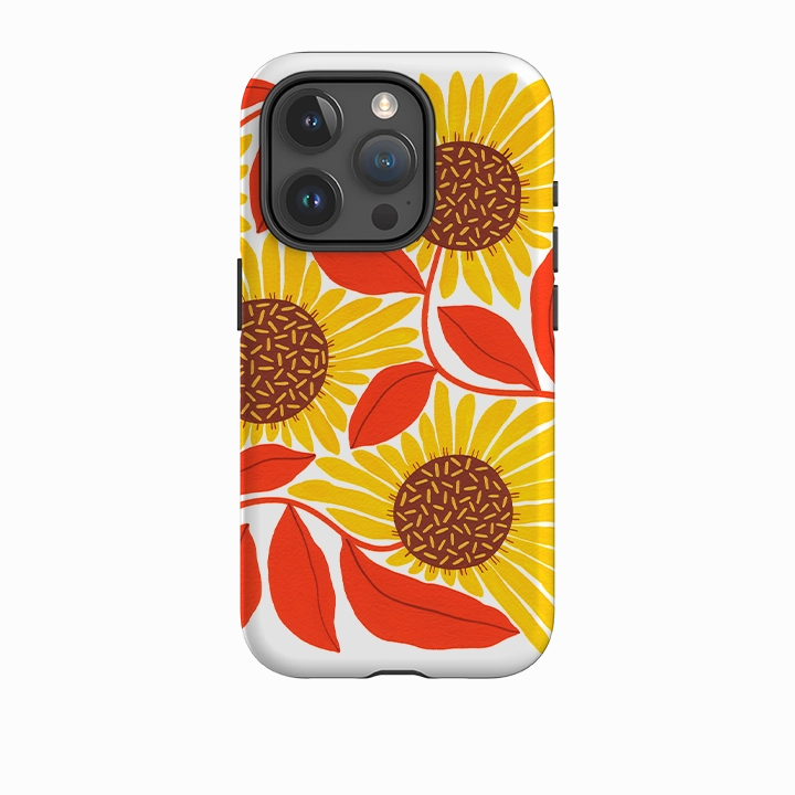iPhone Tough Case - Sunflower By Madalina Andronic Premium Form Minimal Comfort