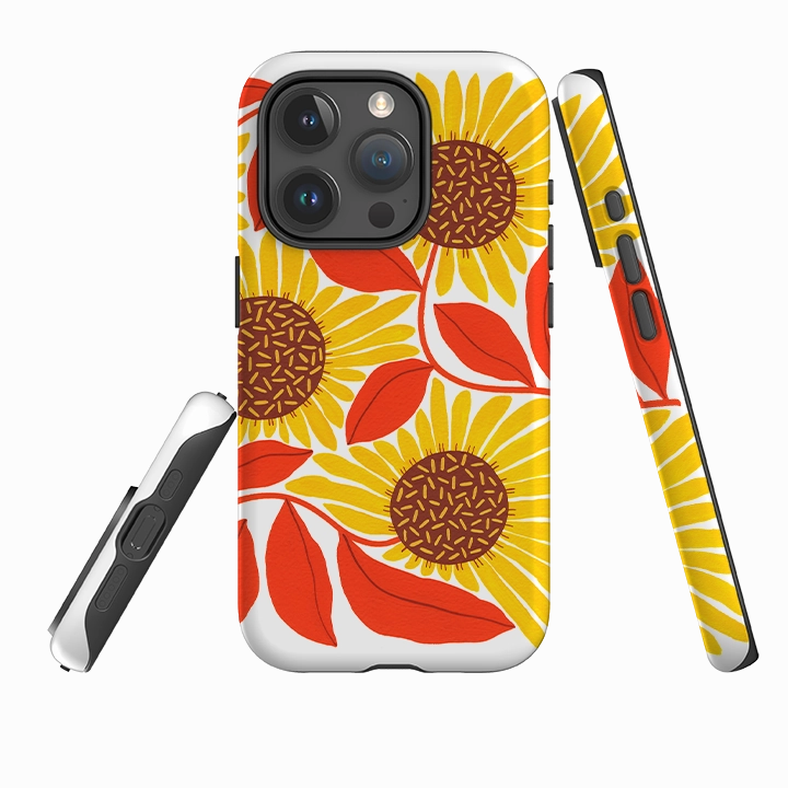 iPhone Tough Case - Sunflower By Madalina Andronic everyday elegance