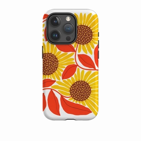 iPhone Tough Case - Sunflower By Madalina Andronic Office Accessory Portable Shield