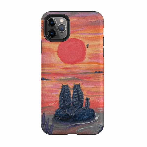 Comfort Build Comfort Style iPhone Tough Case - Sunset Cats By Mary Stubberfield
