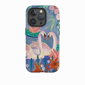professional accessory Minimal Protection iPhone Tough Case - Swans By Caroline Bonne Muller