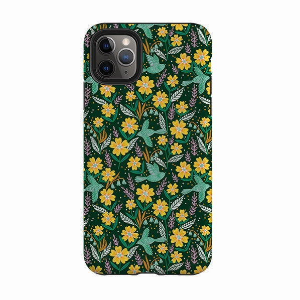 iPhone Tough Case - Sweet Birds Green By Lee Foster Wilson Enhanced Durability Light Protection