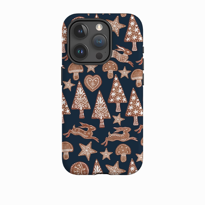 Compact Pattern Shock Absorber iPhone Tough Case - Sweet Treats Dark By Emma Frances Grant
