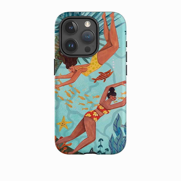 iPhone Tough Case - Swimming By Caroline Bonne Muller Shock Proof
