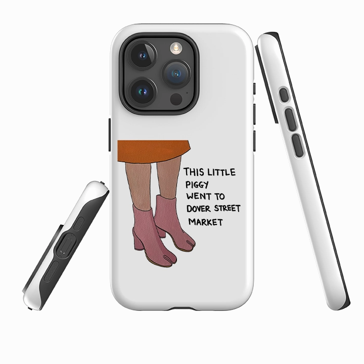 Luxury Build Simple Texture iPhone Tough Case - This Little Piggy By Angelica Hicks