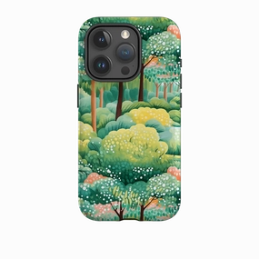 Printed Graphic Modern Texture iPhone Tough Case - Thuringian Forest