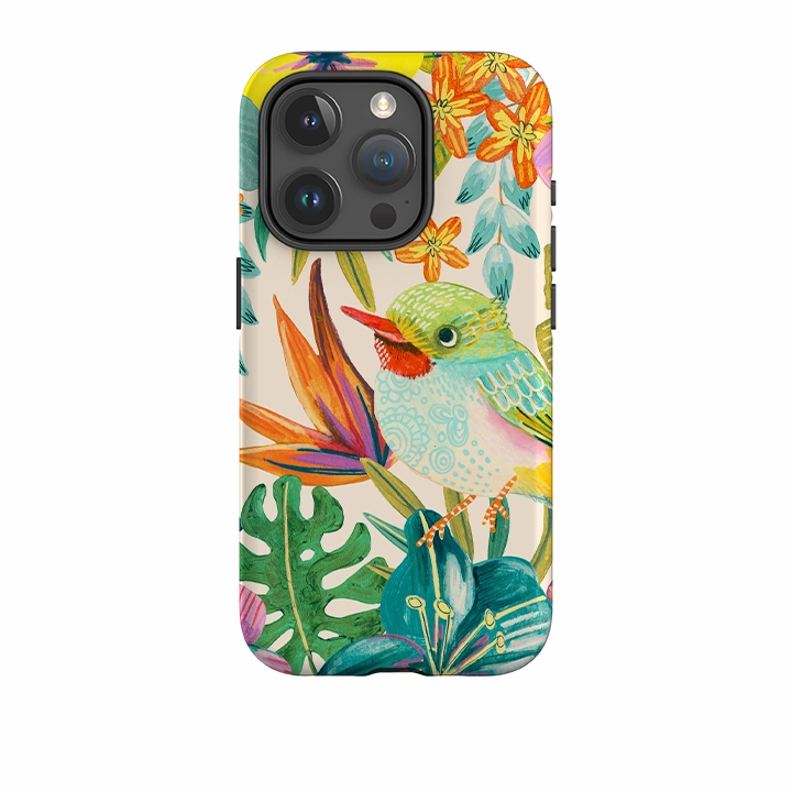 Compact Edge iPhone Tough Case - Tropical Bird II By Caroline Bonne Muller