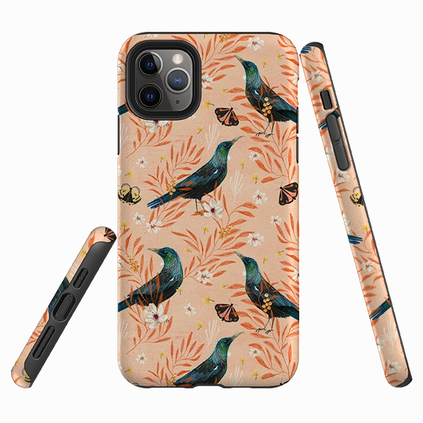 Hybrid Protection Stylish Detail Layer iPhone Tough Case - Tui Pink By Katherine Quinn