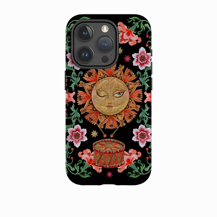 Lightweight texture Modern Pattern Style iPhone Tough  Case - Twelve Drummers Drumming By Maria Matos